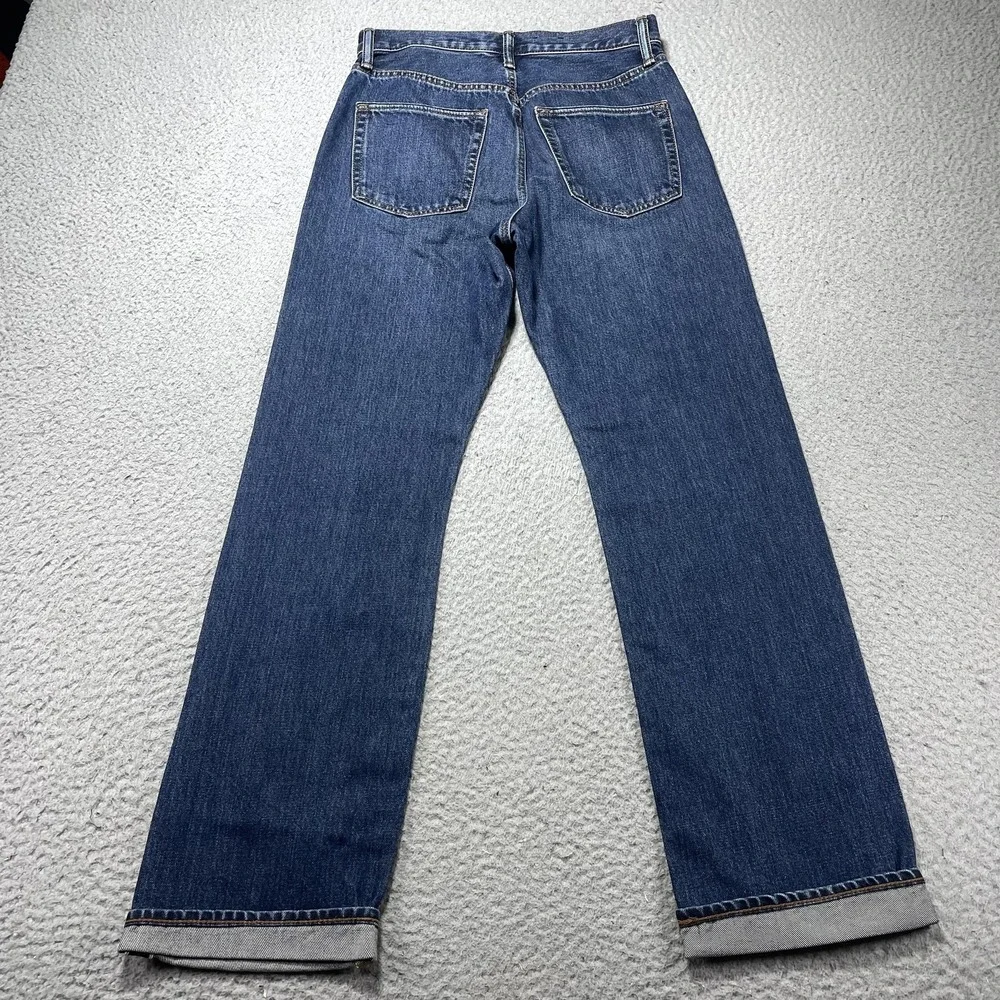 Gap Original Jeans Mens 28x30 Blue‎ Medium Wash Straight Leg Selvedge Denim